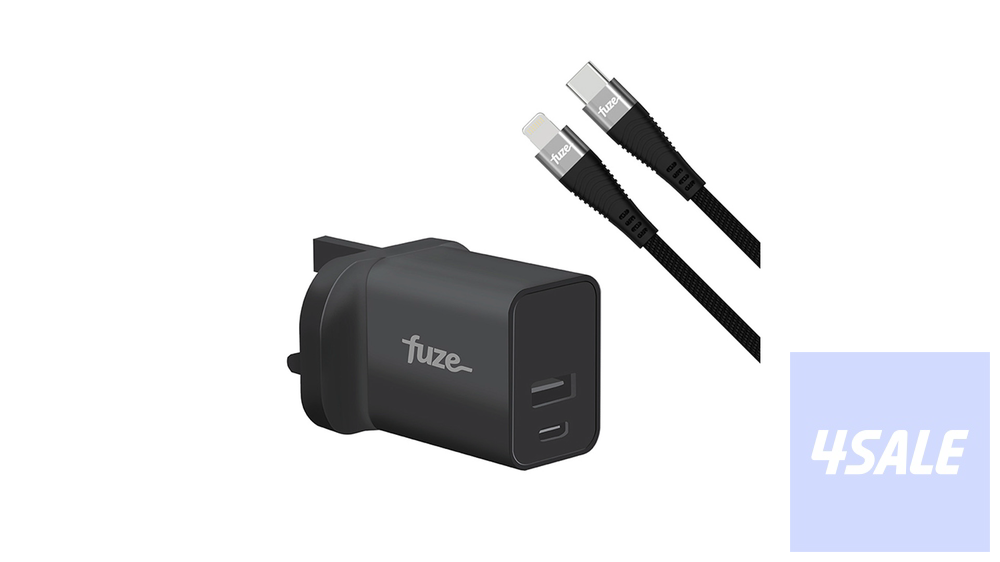 fuze PowerCube35CL Wall Charger 35 Watt with USC-C to lightning Cable0