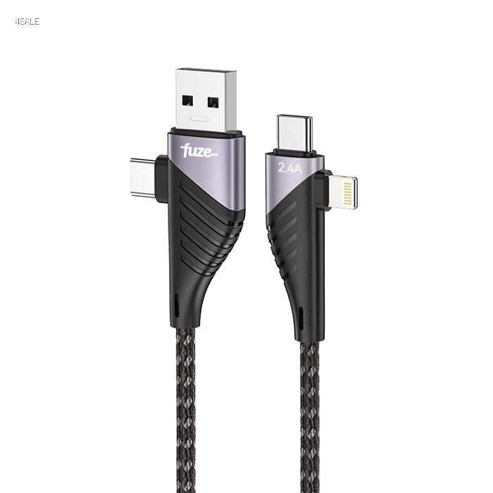 Fuze F.UnilinkACCL USB-A/USB-C to USB-C/Lightning 60 Watt 1.2 m0