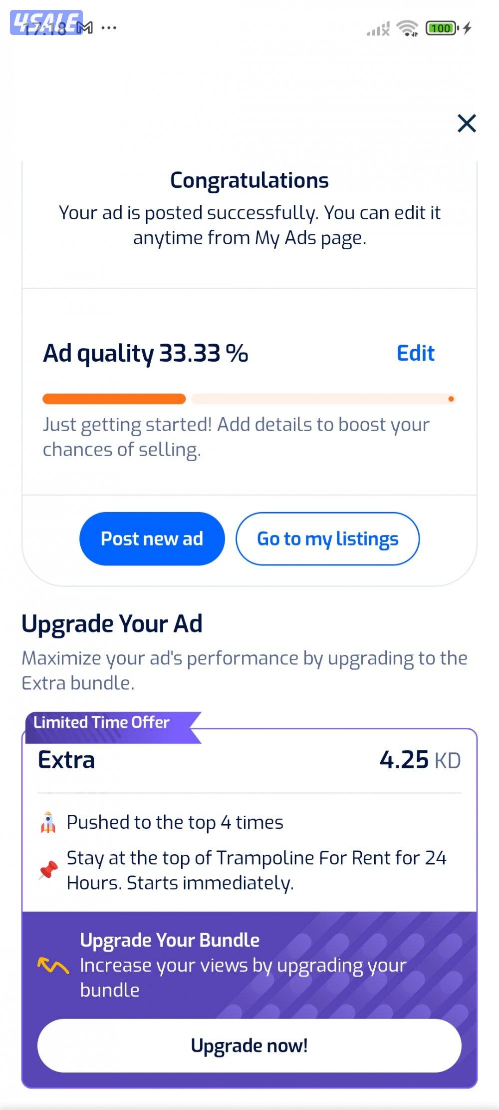 test upgrade bundle frequency 30