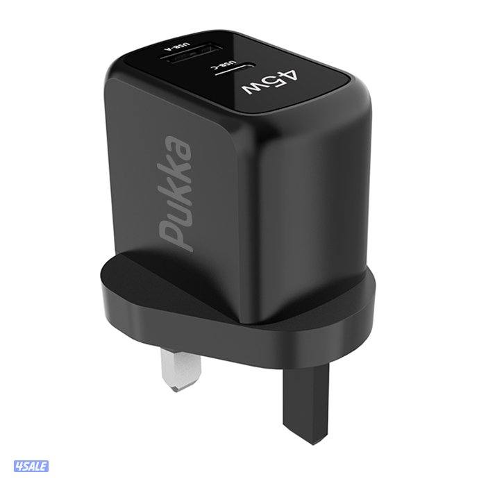 Pukka P-iCharg45 Wall Charger 45 Watt Gan-Black0