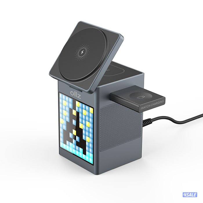OllZ PowerCube 5 in 1 Wireless Charging with Bluetooth speaker0