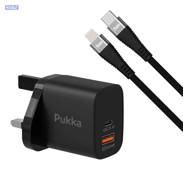 fuze F.PowerCube20CL Wall Charger 20 Watt with USC-C to lightning Cable0