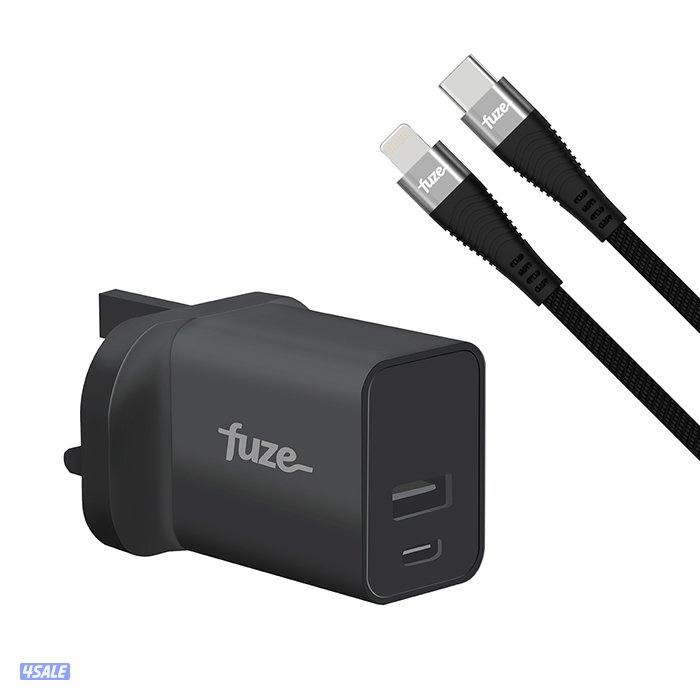 fuze PowerCube35CL Wall Charger 35 Watt with USC-C to lightning Cable0