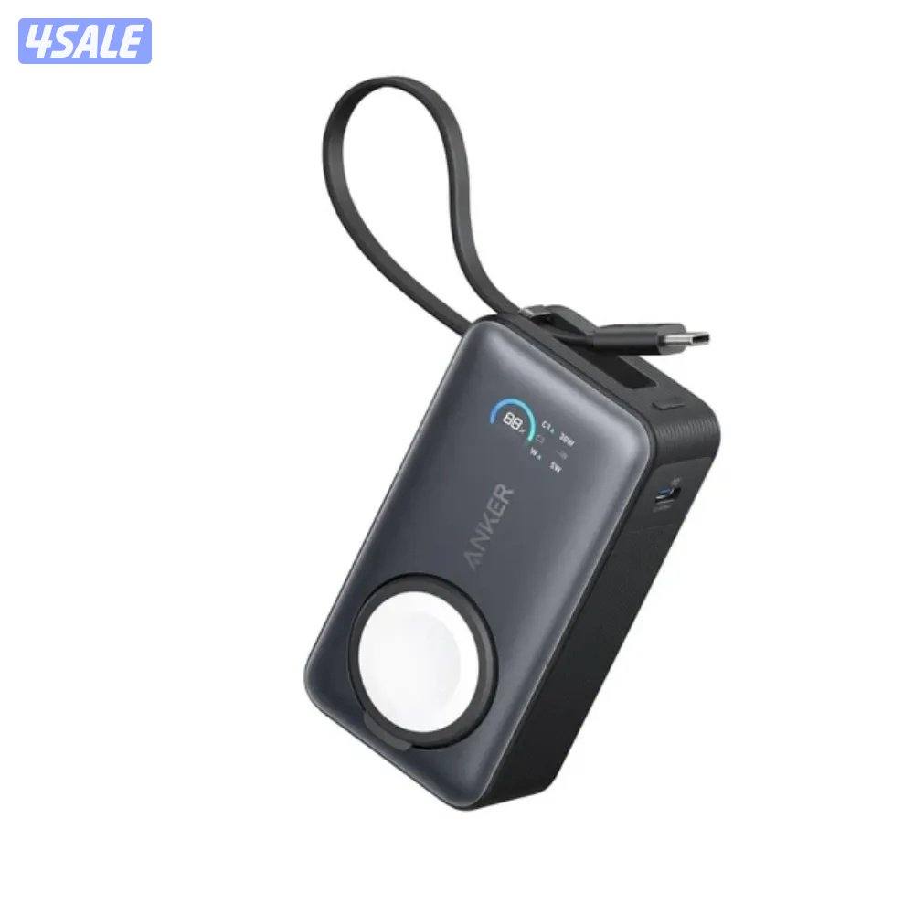 Anker MagGo Power Bank (10K, 35W, For Apple Watch, Built-In USB-C) -Black0