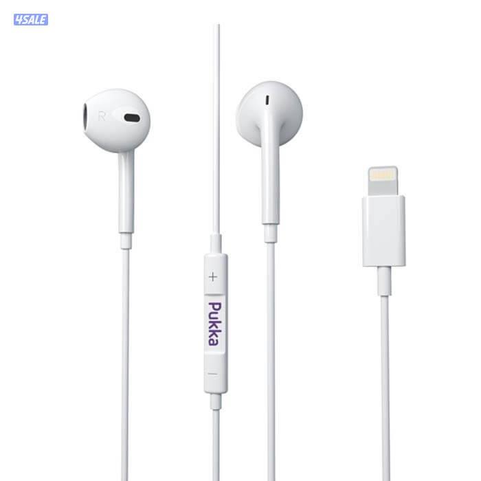 Pukka P-BeatLT Lightning Wired Earphone - White0
