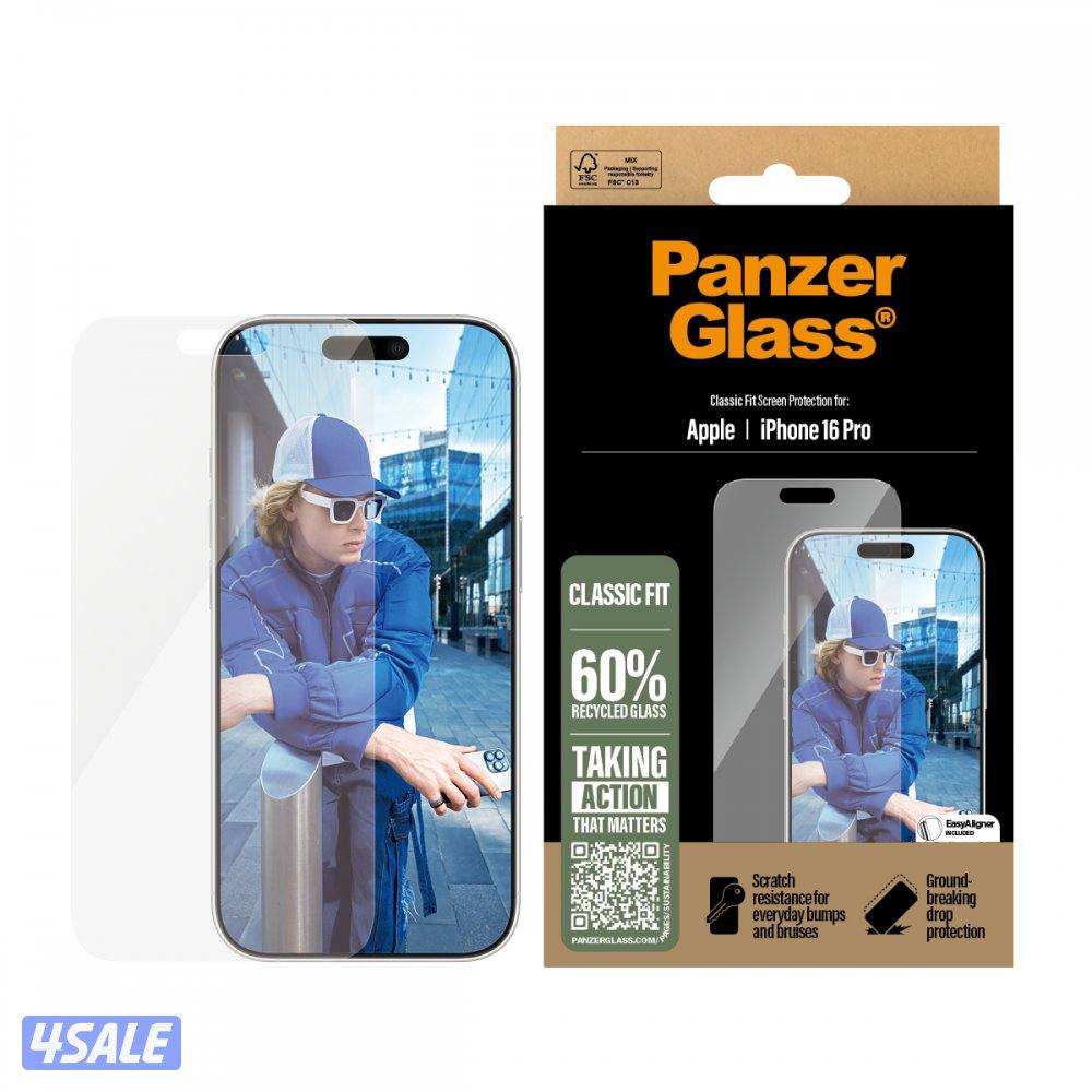 PanzerGlass® Screen Protector iPhone '24 6.3" Pro | Classic Fit0