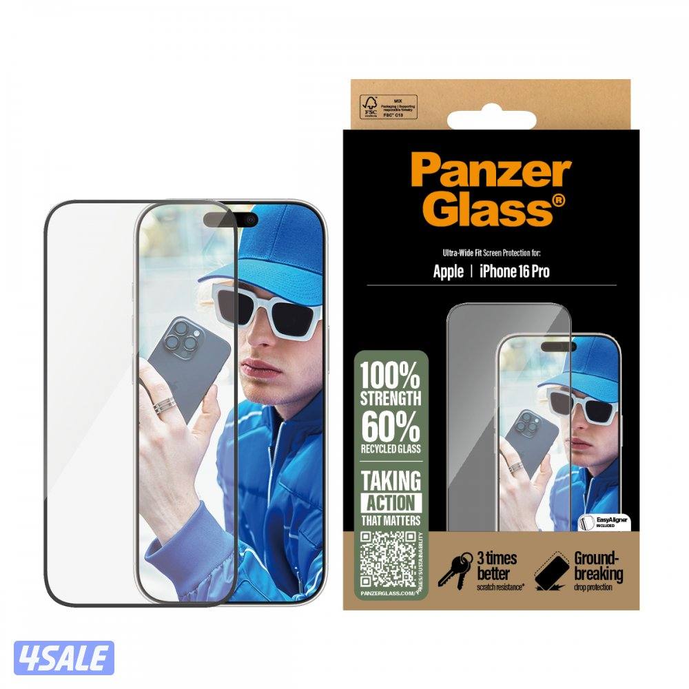 PanzerGlass® Screen Protector iPhone '24 6.3" Pro | Ultra-Wide Fit0