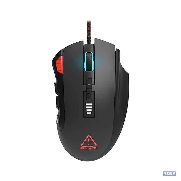 CANYON GM-15, 12 programmable buttons, Black/RGB, Merkava Gaming Mouse0
