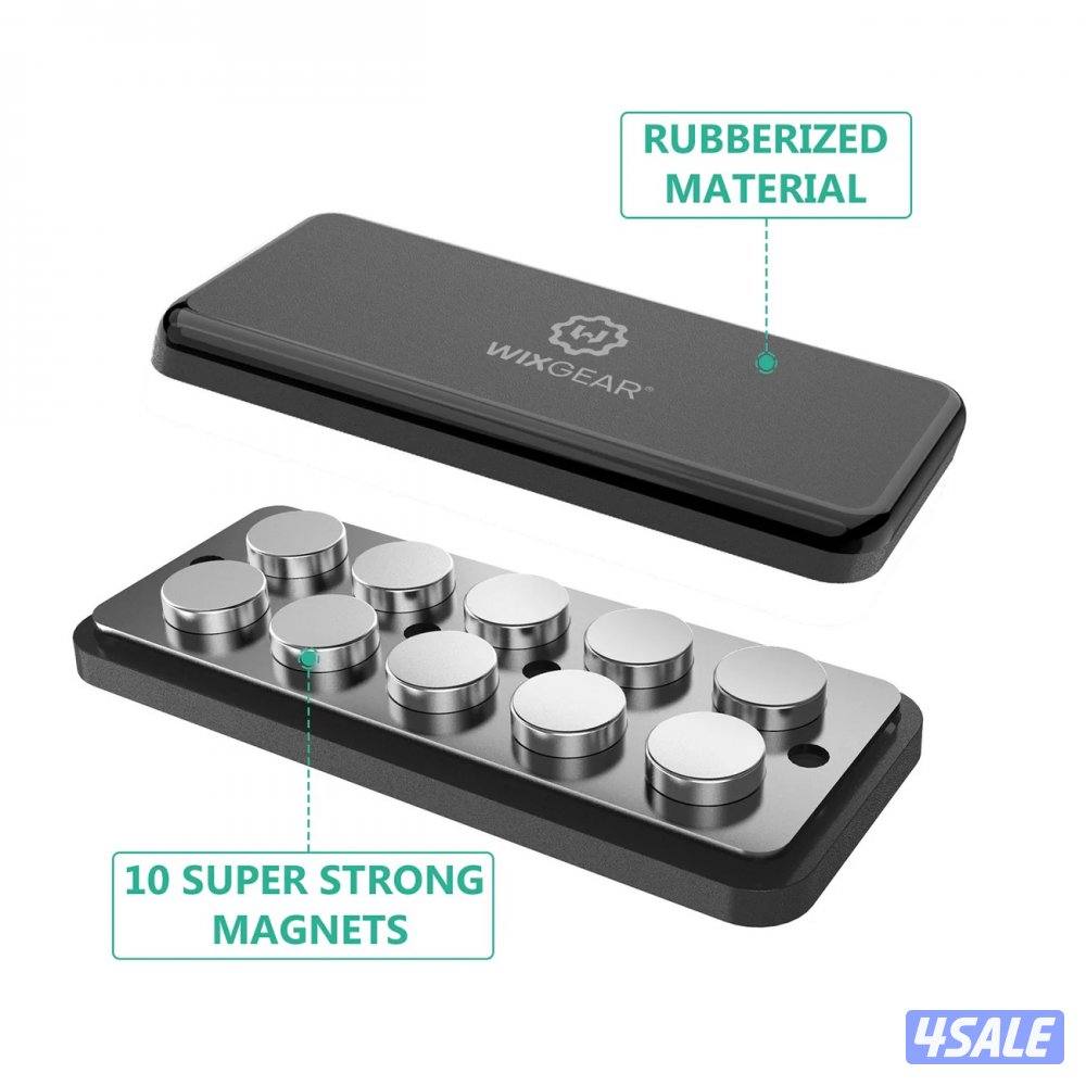 WixGear Rectangle Flat Magnetic Stick On Car Mount FLAT0