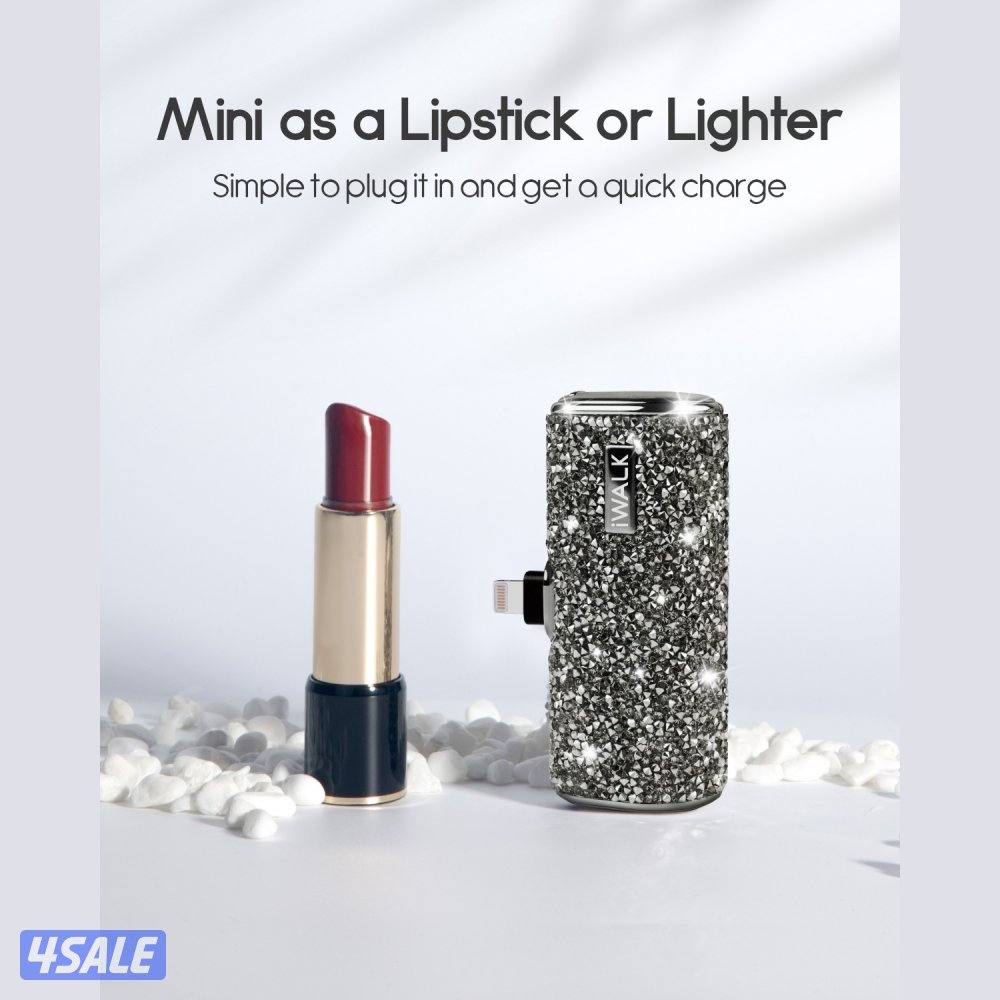 iWALK Secret4500 | 4500mAh BlingBling Portable Charger for iPhone - Black0