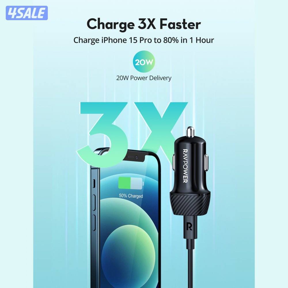 RAVPower RP-VC1017 20W Car Charger 1C0