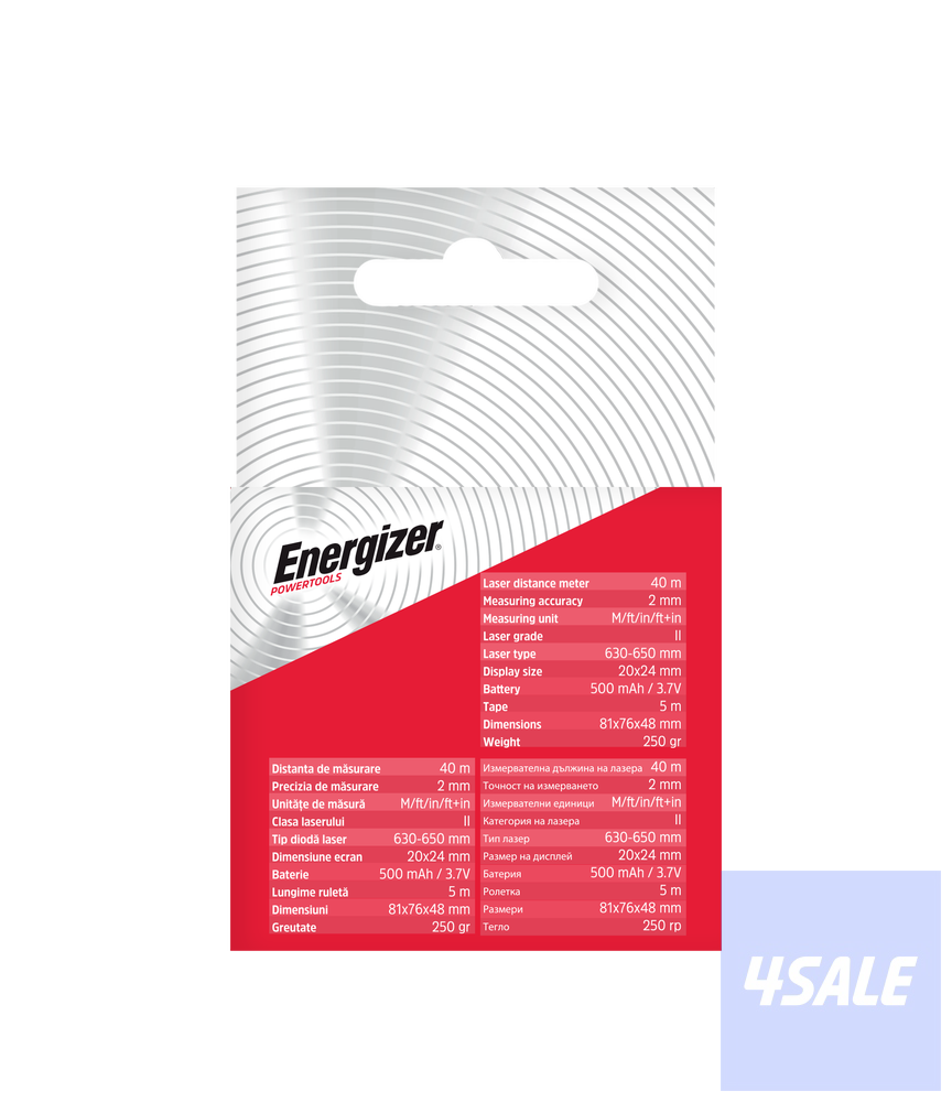 Energizer Laser Distance Meter 40m1