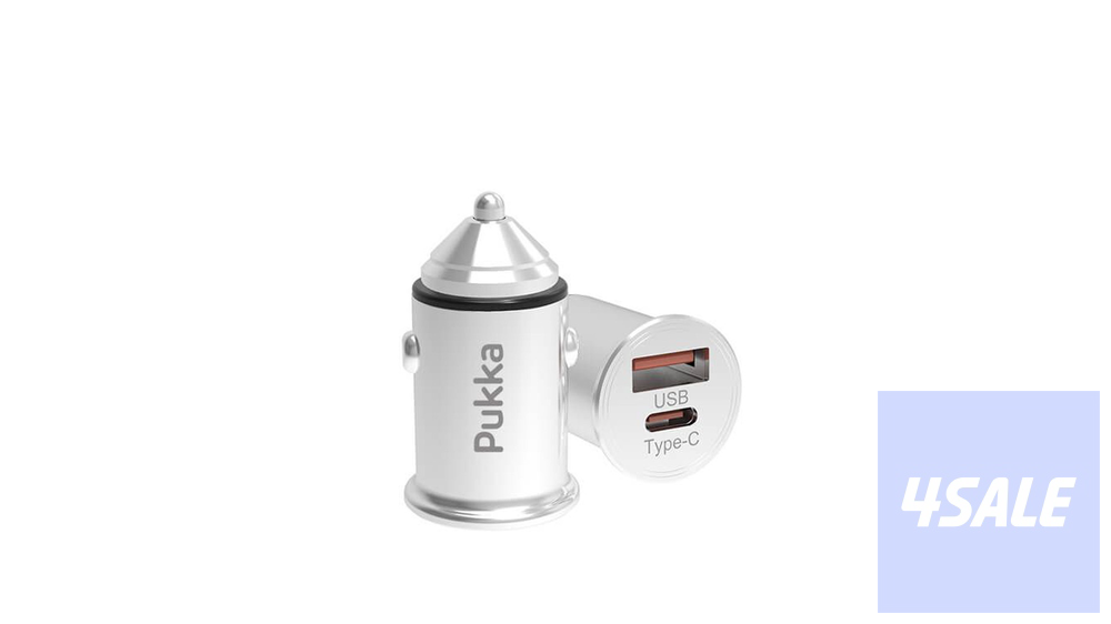 Pukka P-C45W Zinc Alloy Car Charger 45 Watt Silver0