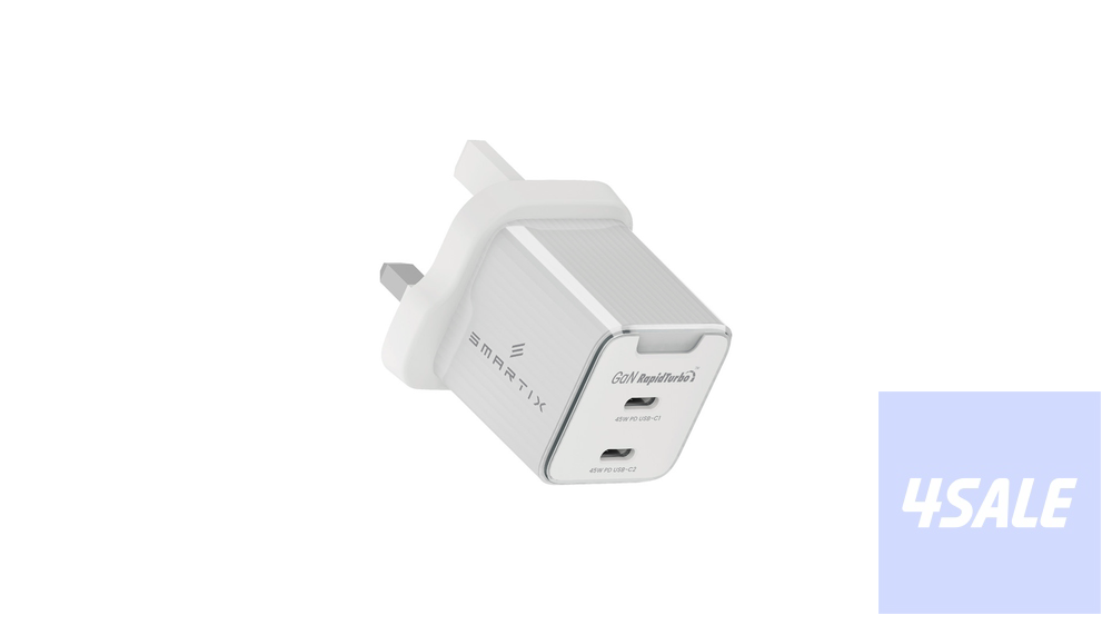 Smartix Premium compact UK wall adapter 45W GaN white0