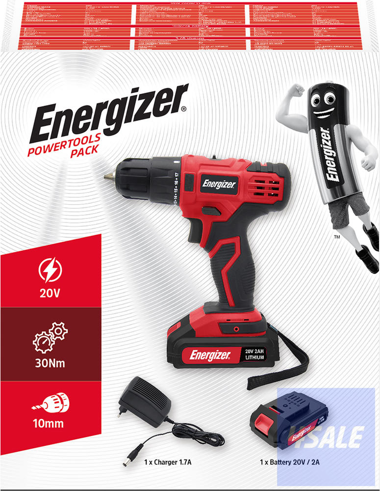 Energizer Cordless Drill (Pack)2