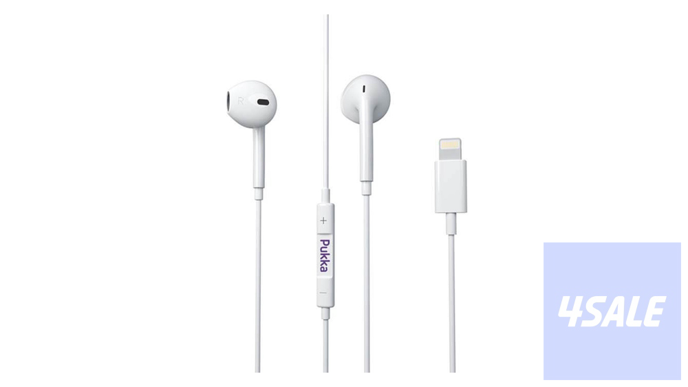 Pukka P-BeatLT Lightning Wired Earphone - White0