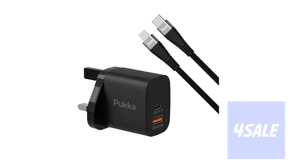 fuze F.PowerCube20CL Wall Charger 20 Watt with USC-C to lightning Cable0